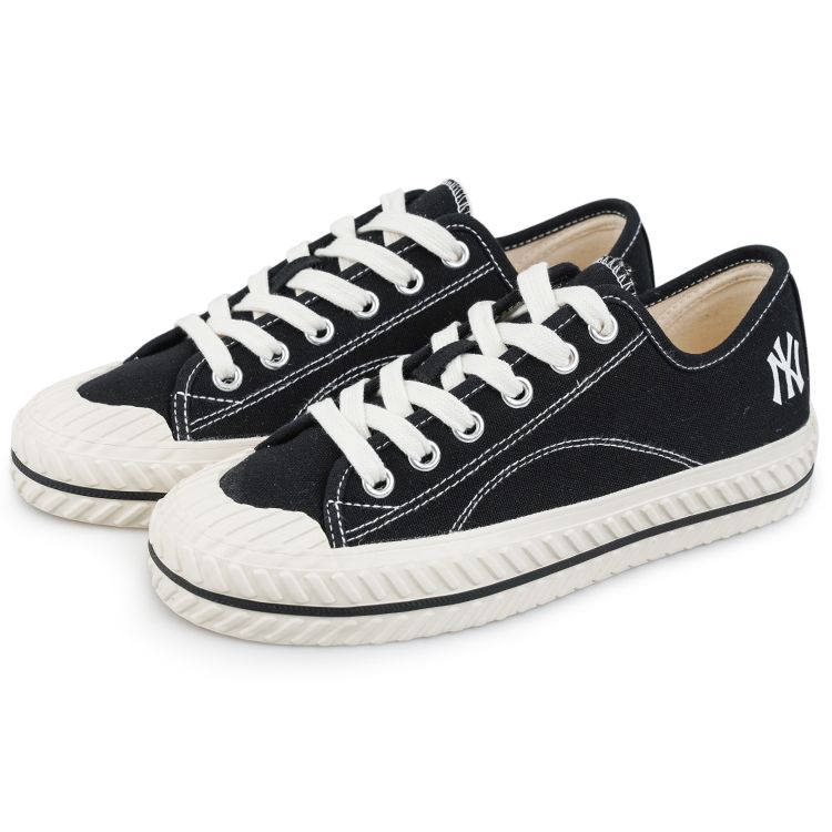 MLB Playball Keks Schuhe Klassisch Rutschfest Verschleißfest Atmungsaktiv Leicht Niedrige Schnürschuhe Unisex Sneaker Schwarz 32SHP1111-50L