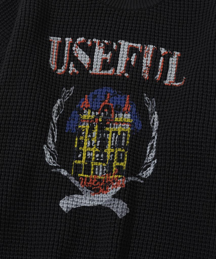 Nitled Cotton Useful Castle Round Knit Black