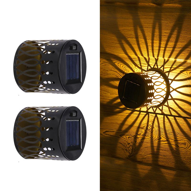 1/2/4PCS Solar-Powered peony Lantern Light Wall Lamp Outdoor Garden Patio Walkway Decorations Lighting for Garden Decor