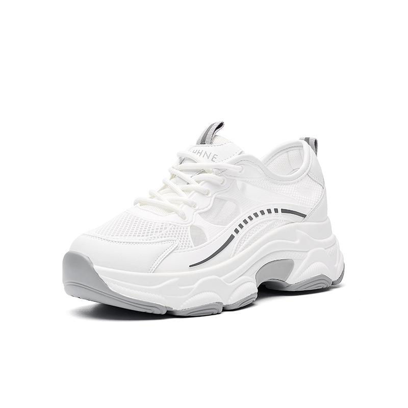 

Sports sandals women s 2025 summer new hollow breathable thick-soled muffin casual height-increasing white shoes 34 серый