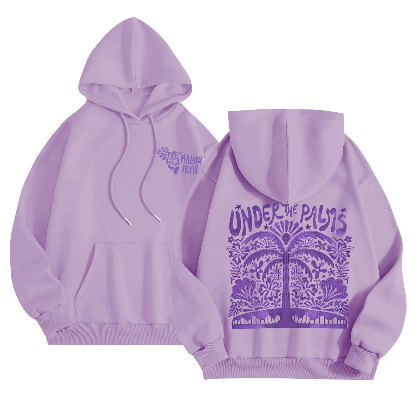 

Женские толстовки с длинным рукавом, толстовки, одежда для подростков, повседневные свитера, модные повседневные универсальные повседневные толстовки, топы M фиолетовый