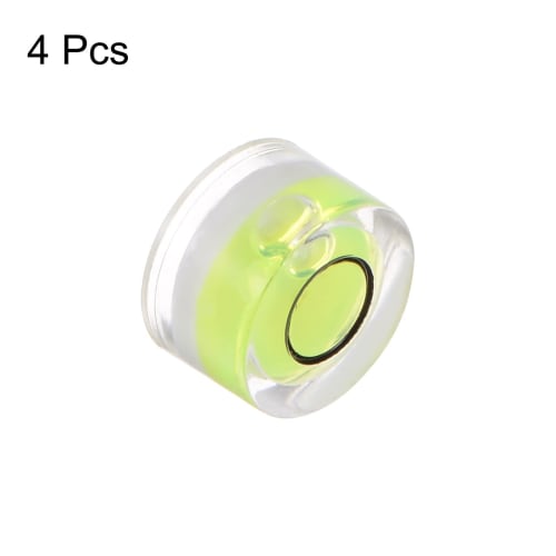 uxcell Round Bubble Level, 10x6mm, Mini Circular Bullseye Level for Leveling Cameras, Tripods, Telescopes, Workshop Turntables, and Picture Frames, Li