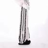 Dámské Y2K Sladké Široké Nohavice Elastický Pas Stahovací Šňůrka Volné Kapsáče Vintage Street Krajkový Pruhovaný Potisk Černé Ležérní Kalhoty