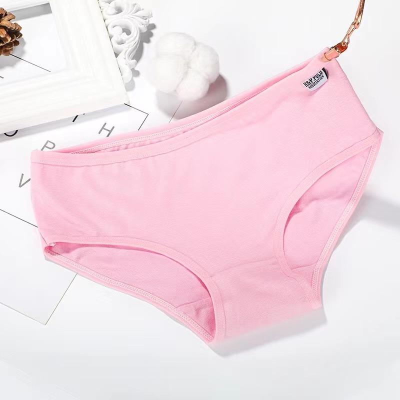 1Pc/Plus Size Truser Dameundertøy Bomullstruser Jenter Ensfarget Sexy undertøy Shorts Pustende underbukse Dame