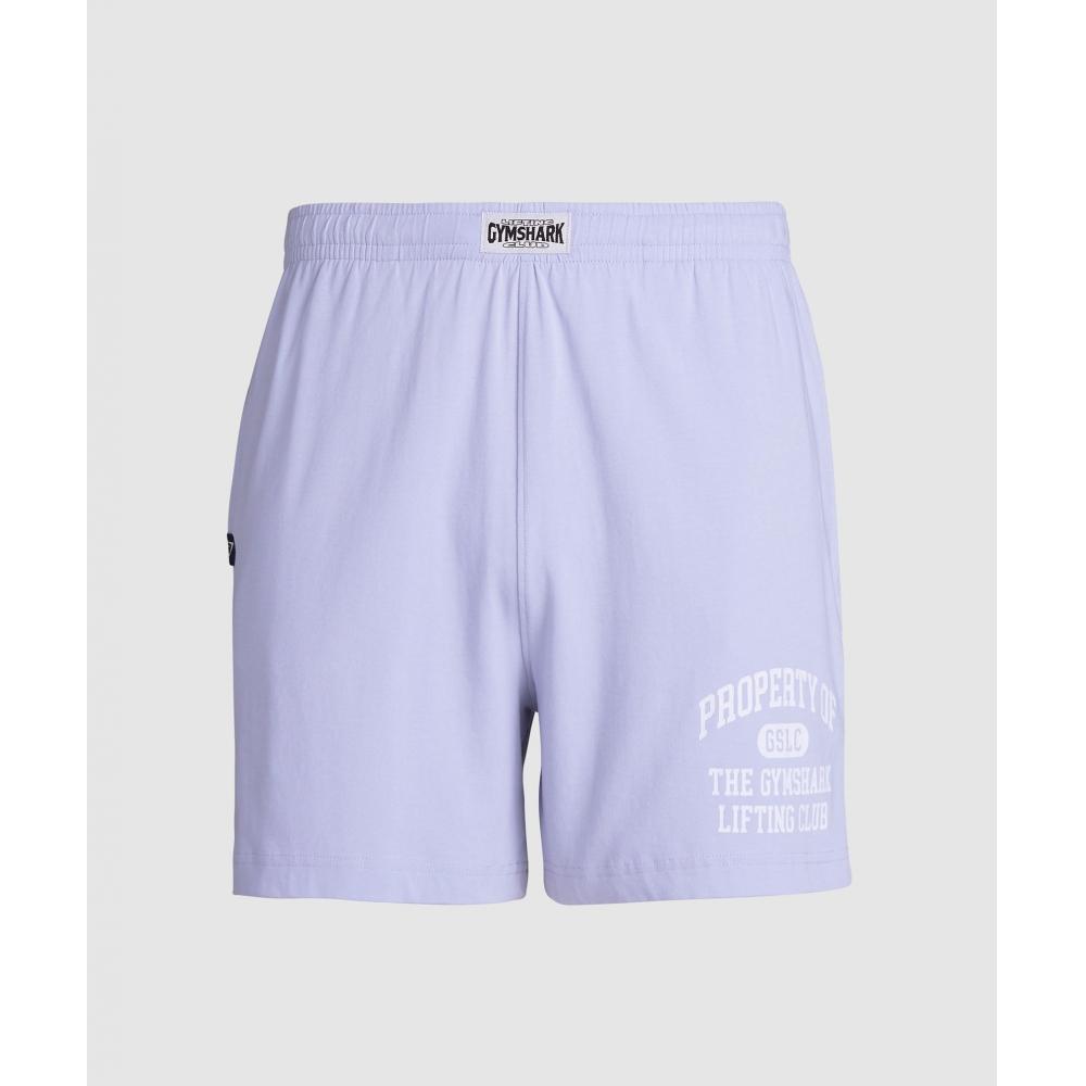 Gymshark Lightweight Jersey Shorts Silver Lilac A5a6j Pbvs