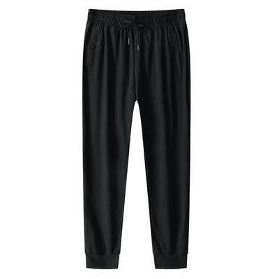 Pantalon d'été pour homme en soie glacée, pantalon de sport fin décontracté ample