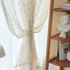Sugar Bean Gauze Curtain Tulle Sheer Curtain Linen Curtains for Girls Boy Room Finished Window Screens Curtain Room Decoration