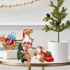 Resin Christmas Animal Figurine Mouse Christmas Anmail  Miniature Figurine  Landscape Garden Pot