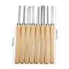 8pcs Wood Lathe Chisel Set, Woodworking Turning Tools Gouge Skew Parting, with Wood Handle and Steel , for Carpenters Carvers Artists