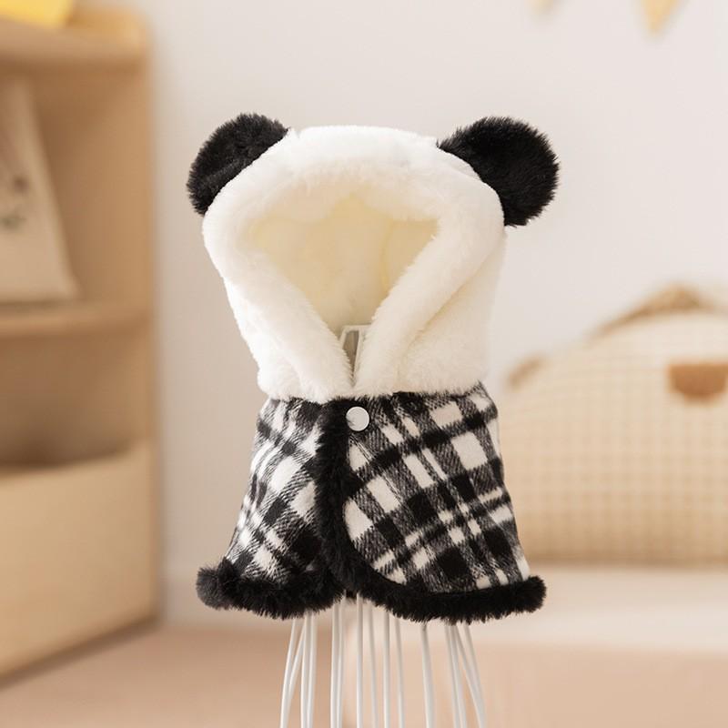 Adorable Dog Dress With Bow Plaid Cotton Outfit Small Medium Breeds Warm Winter Pet Clothing