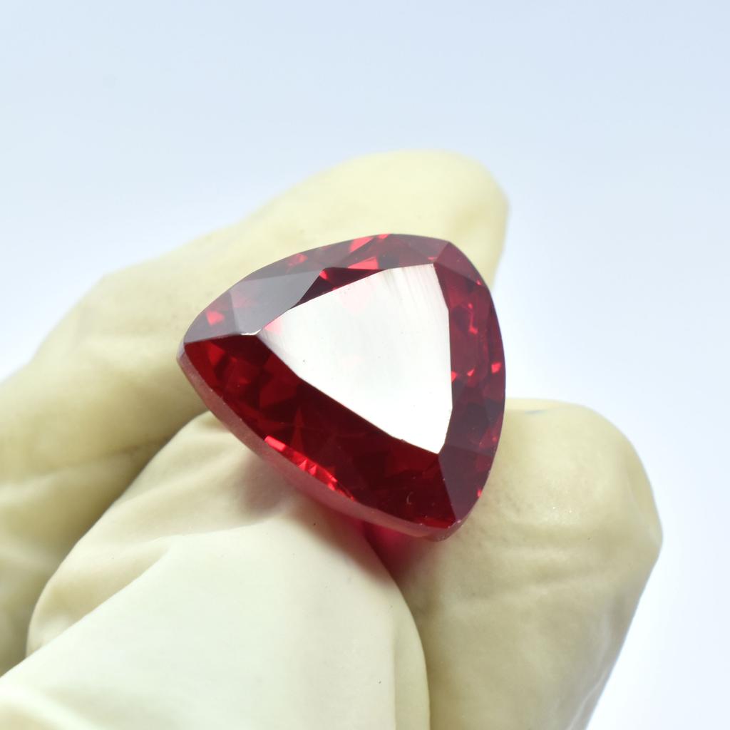 14.20 Carat Red Flawless Ruby World Best Trillion Cut Loose Gemstone.