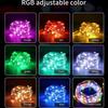Bluetooth RGB Color-Changing Leather String Lights for Christmas, Outdoor, & Camping