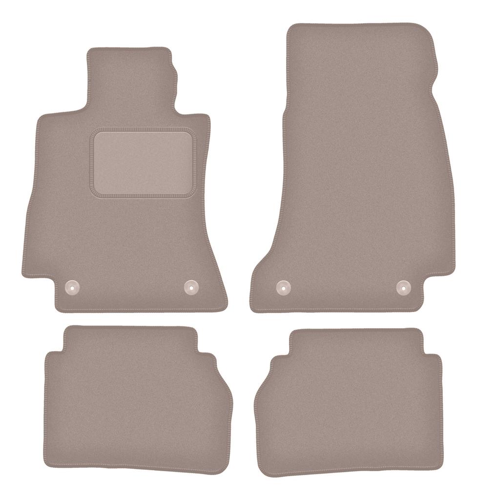 Beige Velours-Fußmatten für: Mercedes CLS C257 Limousine (2018-)