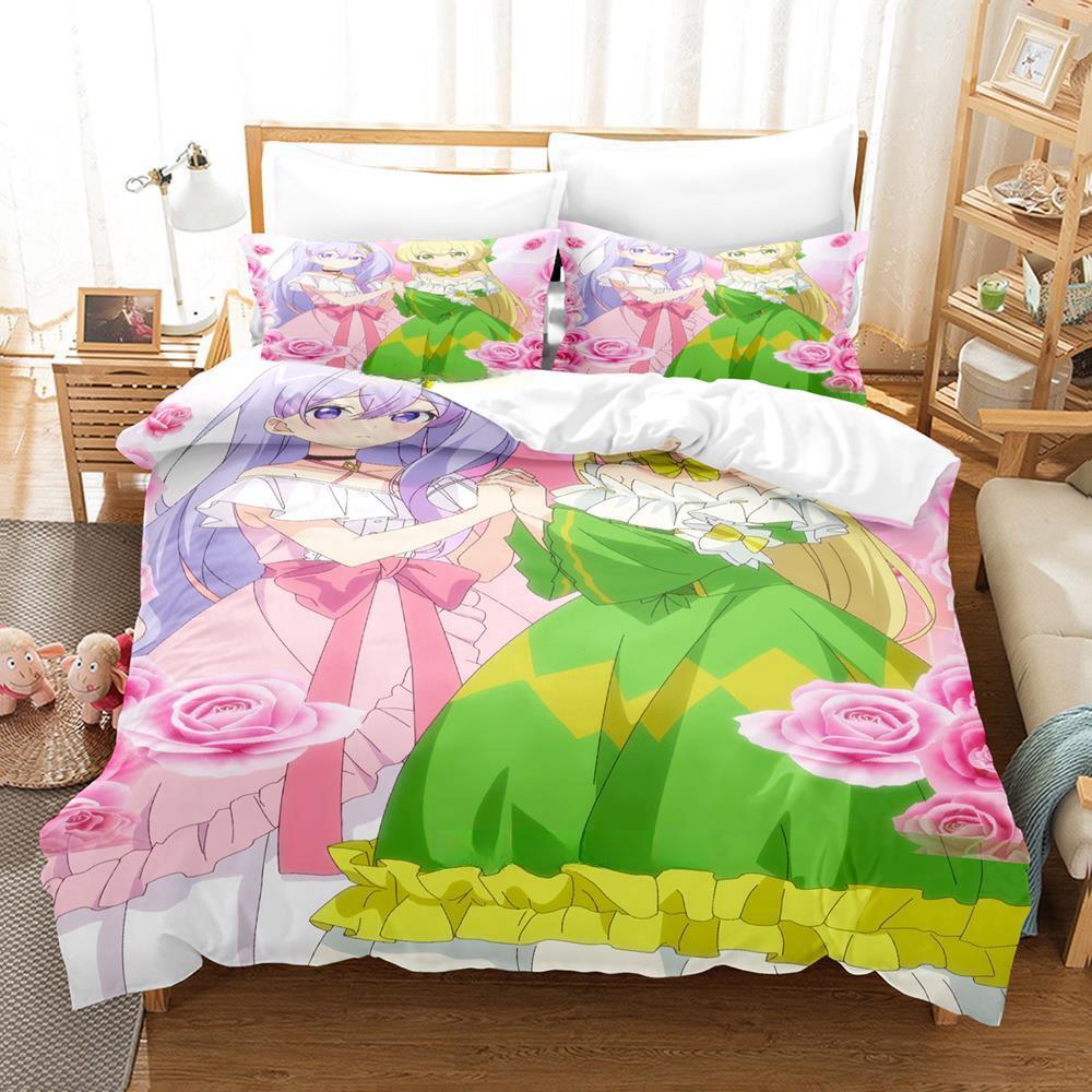 The Aristocrat's Otherworldly Adventure Bedding Set Cartoon Anime three-piece Set Adult Kid Bedroom Duvet Cover Sets 3D Kawaii