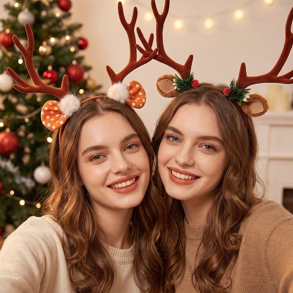 Elk Reindeer Hair Hoop Snowflak Xmas Hairband Cute Christmas Headband New Year