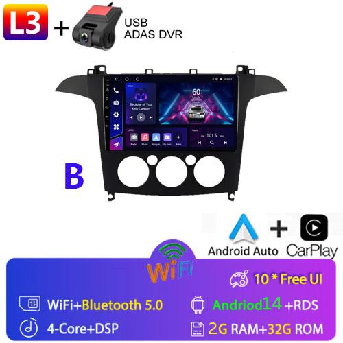 Android14 Car Radio for Ford S Max 2006 2007 2008 - 2010 2011 2015 Car Multimedia Video Player Radio GPS Stereo Auto 2din 7862
