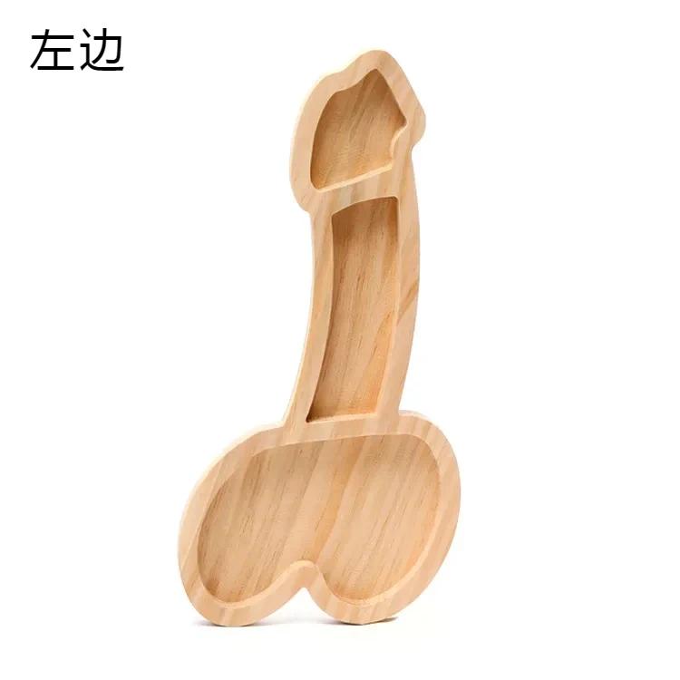 Lustiges Penisform-Brett Neuheit Käsebrett Einzigartiges Holztablett Snack Getränke Serviertablett Charcuterie Partyplatte 24/40cm