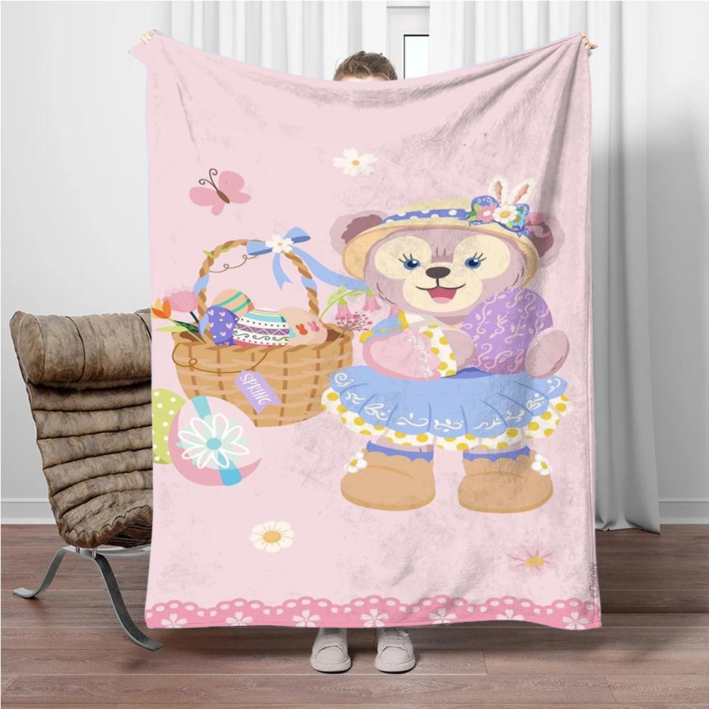 Disney Duffy Bear HD Flannel Thin Blanket.Four Season Blanket. Travel Picnic,for Sofa,Beds,Living Rooms,Fluffy Blanket Gifts