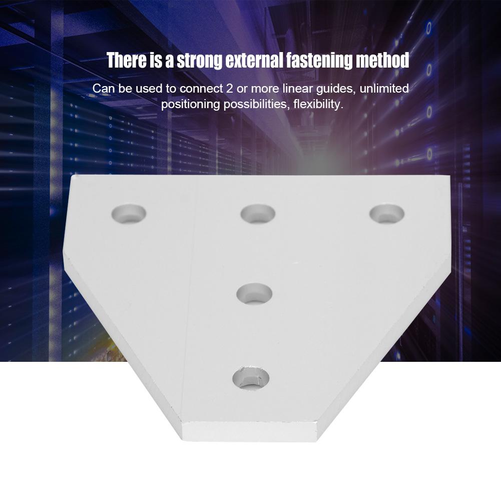 Příslušenství 3D tiskárny Montážní deska s 5 otvory kompatibilní s lineárním vedením ve tvaru V (stříbrný)