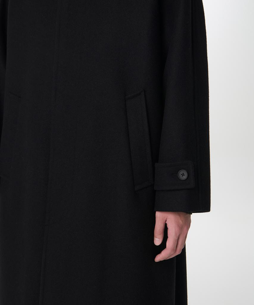 Musinsa Standard Fortex Felt Oversized Balmacaan Coat [Black]