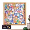 Cat Puzzle Coloring Cat Educational Toys Cartoon Kitten Jigsaw Puzzle Set Wooden Puzzles Cat Learning Toys with Markers Puzzles