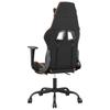 Gaming Chair with Massage Function and Footrest Black & Orange Faux Leather