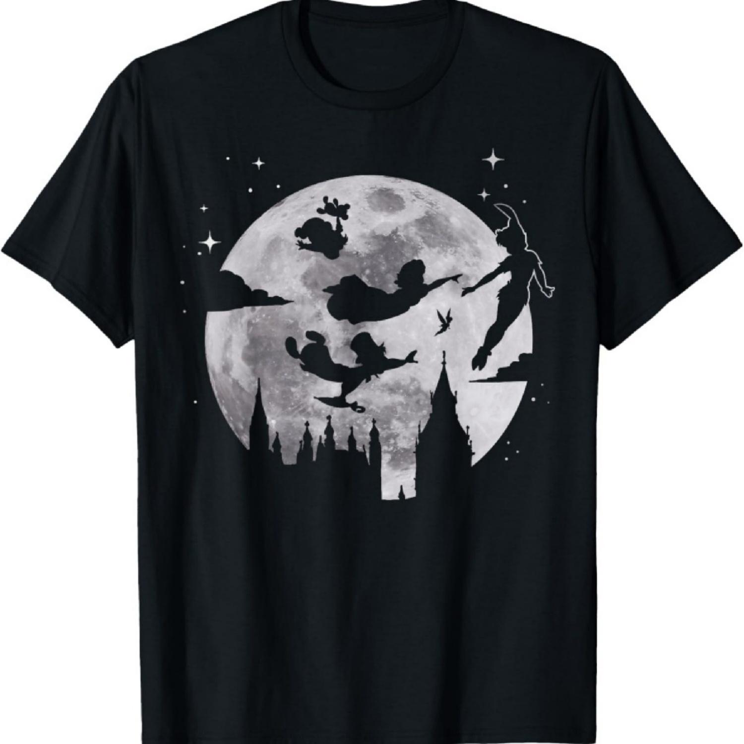 

Disney Peter Pan Flying By The Moon Silhouette T-Shirt XXXXXL різнокольоровий