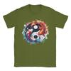 Yin Yang Koi Fish Tshirt Beach Y2k Funny Tshirts Cotton Hip Hop Tshirt For Unisex Shortsleeve Casual Tees