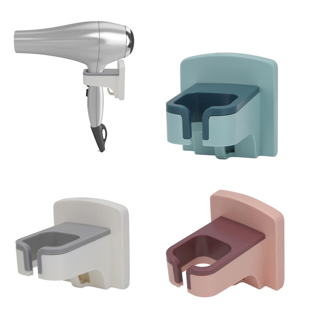 Hair Dryer Holder Rack Wall Mounted Self Adhesive Save Space Hair Dryer Storage Organizer