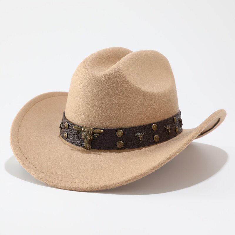 Western Spring and Summer Men and Women Couples Cowboy Hat Big Edge Top Hat Bucket Hat Sun Protection Hat Jazz Hat