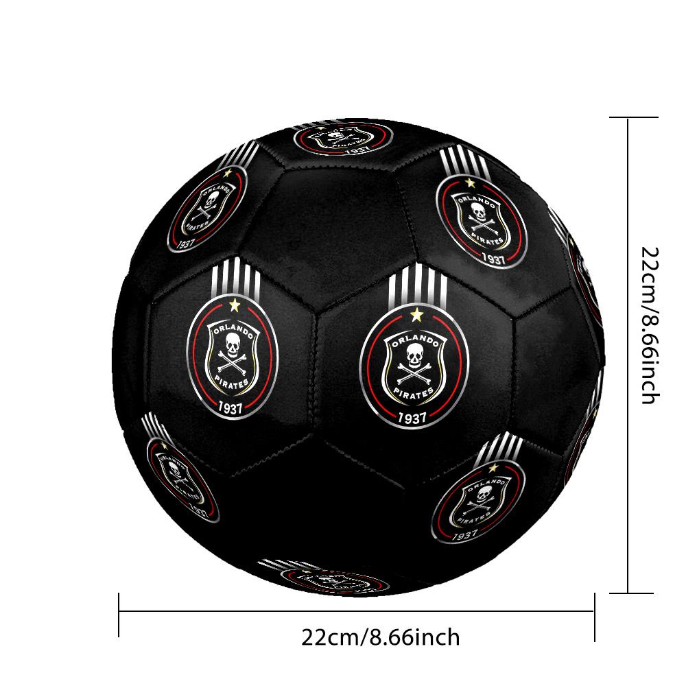 Orlando Pirates Soccer Ball Colorful All Ages Machine Stitched PVC Competition Ready Durable High-Bounce.SIZE5