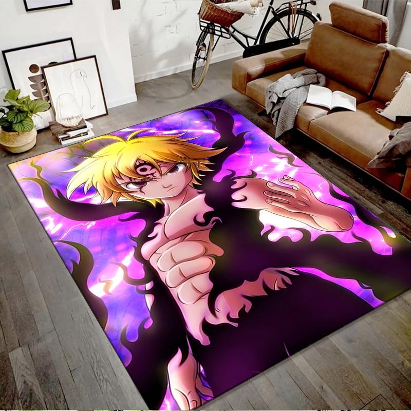 1pc Seven Deadly Sins2 Design Printed Area Rug Carpet for Bedroom Living Room Home Decor Rugs Mat Non Slip Mat Rug for Bedside