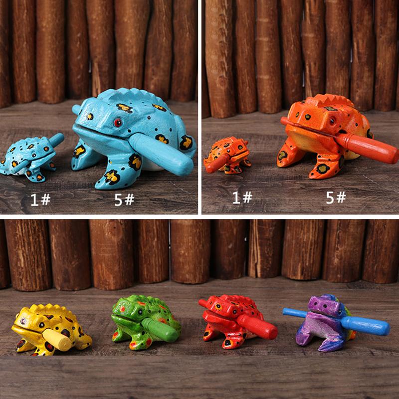 Thailand Colorful Woodcarving Frog Traditional Wooden Lucky Croaking Musical Instrument Home Office Desk Decor Lucky Crafts