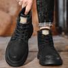 Frühling und Herbst High Top Cowboy Stiefel Neue Schnürer Herren Casual Leder Marke Weich besohlte Wüstenstiefel Rutschfeste Herren Knöchel Botas