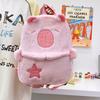 Large Capacity Cartoon School Bag Kawaii Shoulder Bag Shopping Capybara Plush Backpack  Travel