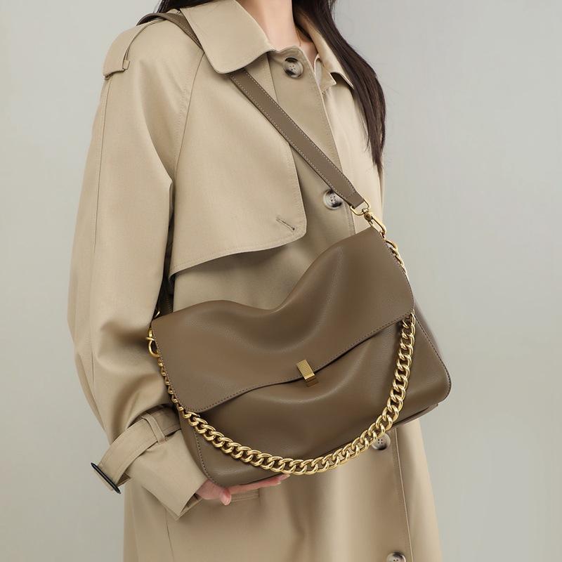 2025 New Women's Bag Crossbody Bag Tote Bag Autumn Winter Large Capacity Mother-Daughter Bag Genuine Leather Underarm Bag