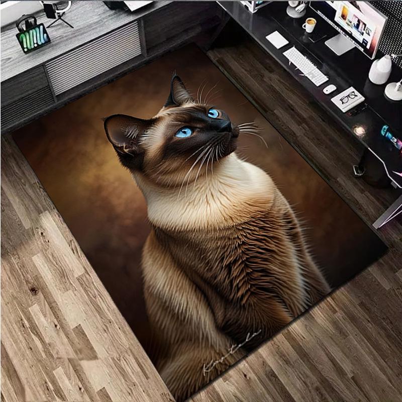 Cat Rug - Home carpet Office Decorative Carpet For Living Room Bedroom Door Mat Floor Rug Computer Chair Area Rug
