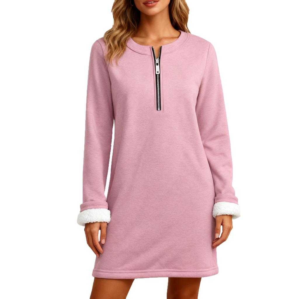 Women's Fashionable Solid Color Long Sleeved Casual Pullover Sweatshirt Top