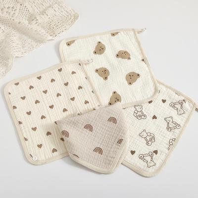 Korean Style 4-Layer Cotton Gauze Baby Towel & Handkerchief