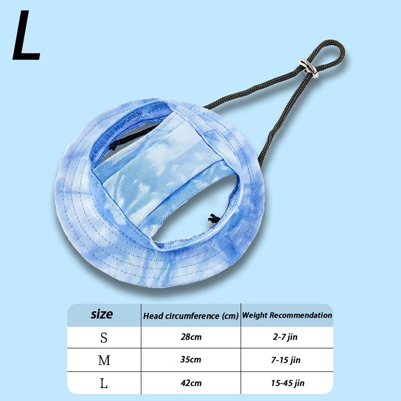 Cat Hat Dog Sun Hat Ear-Exposing Head Cover Pet Fisherman Hat Head Accessory