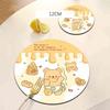 Cute Bear Rubber Coaster Round Heat Insulation Anti Slip Cup Mats Absorbent Reusable Pad Kitchen Items Accessories Decoration