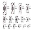 Stainless Steel Ring Swivel Connector Fishing Rolling Swivel Fishing Gear Ball Bearing Barrel