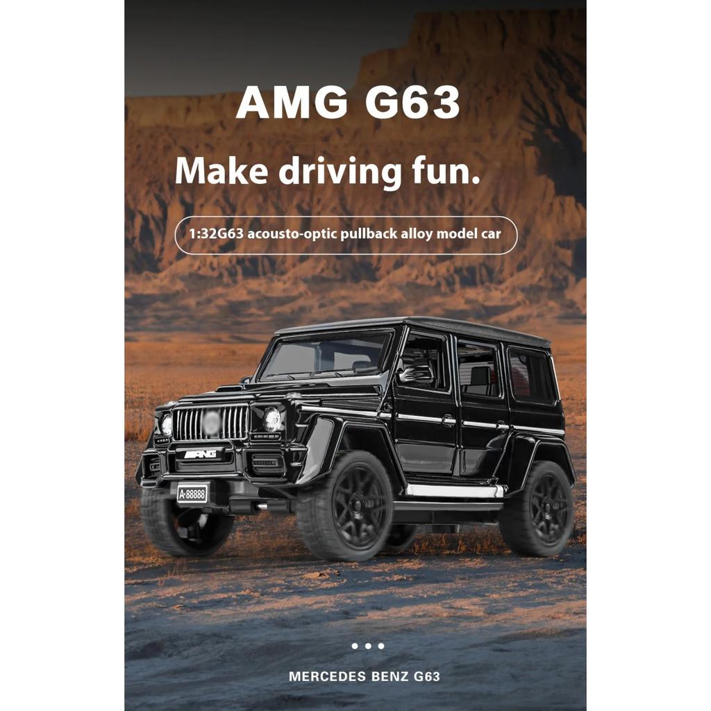 1/32 Alloy Benz G63 Model Car, Simulated Sound and Light, Strong Return Force, Simulated Large Skylight, Christmas/birthday Gift