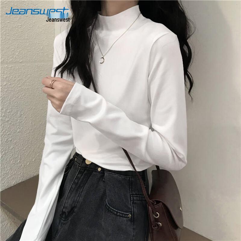 Jeanswest Women's Fleece-Lined Semi-High Neck Thermal T-Shirt