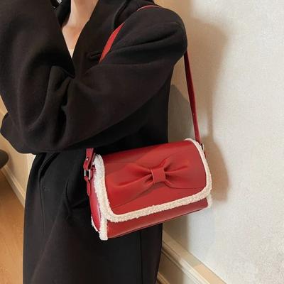 Malá výklenková barevně blokovaná dámská nová podzimní a zimní všestranná crossbody taška módní taška přes jedno rameno podpažní taška