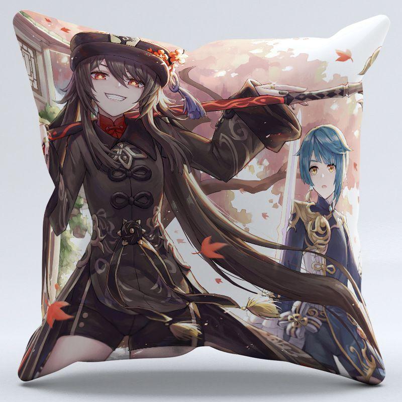 Genshin Impact Hu Tao Pillow Case Home Decorative Magical Anime Cushion Game