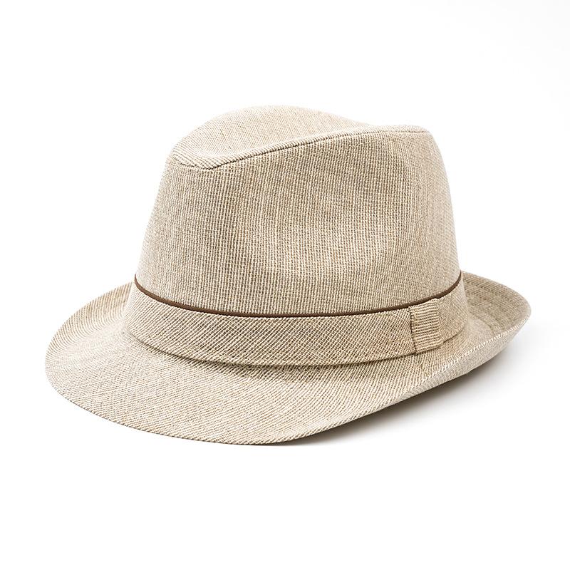 

Мужская шляпа-панама для мужчин среднего и пожилого возраста, пляжная шляпа для отдыха, солнцезащитная шляпа для защиты от солнца L(58-60cm)