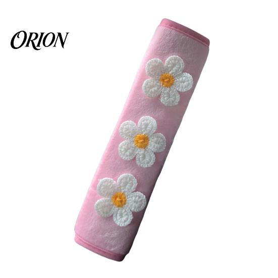 Easy Install Car Interior Decor Cute Floral Seat Belt Pads for Car, Soft Mesh Shoulder Polyester Accessories Strap Covers, Comfortable Universal