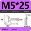 304 Stainless Steel Hand-Tightening Butterfly Weld Screws - Ram Horn M4 M5 M6 M8