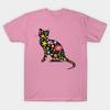 T Shirt Women Cat Colorfull Kitties Cat Harajuku Print Kawaii Tshirt Summer Short Sleeve Female T-Shirt Top Tee